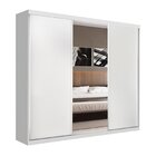 Guarda Roupa Casal Premium Sky 205,9cm Com Espelho 3 Portas 4