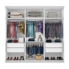 Guarda Roupa Casal Premium Sky 205,9cm Com Espelho 3 Portas 4