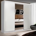 Guarda Roupa Casal Premium Sky 205,9cm Com Espelho 3 Portas 4