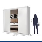 Guarda Roupa Casal Premium Sky 205,9cm Com Espelho 3 Portas 4