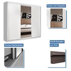 Guarda Roupa Casal Premium Sky 205,9cm Com Espelho 3 Portas 4