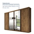 Guarda Roupa Casal Premium Zara 279,3cm Com Espelho 4 Portas