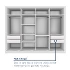 Guarda Roupa Casal Premium Zara 279,3cm Com Espelho 4 Portas