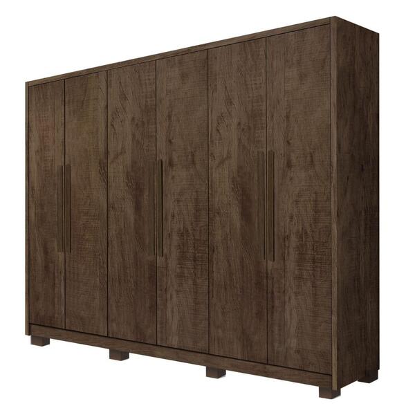Guarda-roupa Casal Primore 6 Portas 6 Gavetas Wengue Naturale