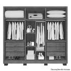 Guarda-roupa Casal Primore 6 Portas 6 Gavetas Wengue Naturale