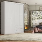 Guarda-roupa Casal Prisma 4 Portas 2 Gavetas Thb Móveis