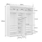 Guarda-roupa Casal Qualita 3 Portas 6 Gavetas Com Espelho 100