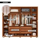 Guarda-roupa Casal Quintus 6 Portas 6 Gavetas Freijó/off Whit