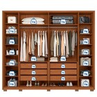 Guarda-roupa Casal Quintus 6 Portas 6 Gavetas Freijó/off Whit