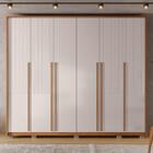 Guarda-roupa Casal Quintus 6 Portas 6 Gavetas Freijó/off Whit