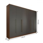 Guarda-roupa Casal Ravena 6 Portas 8 Gavetas Cinamomo/grafite