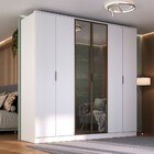Guarda-roupa Casal Ravi 6 Portas 4 Gavetas 100%mdf Branco - M