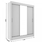 Guarda-roupa Casal Real 3 Portas De Correr Com Espelho Cor Br
