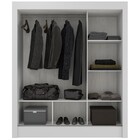 Guarda-roupa Casal Real 3 Portas De Correr Com Espelho Cor Br