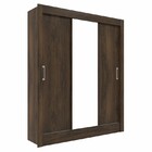 Guarda-roupa Casal Real 3 Portas De Correr Com Espelho Cor Ca