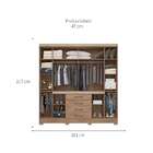 Guarda-roupa Casal Realce Ii 8 Pt 4 Gv Nogal