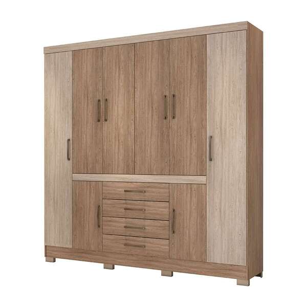 Guarda-roupa Casal Realce Ii 8 Pt 4 Gv Nogal