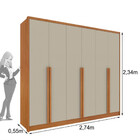 Guarda-roupa Casal Realeza 6 Portas 6 Gavetas Cinamomo/off Wh
