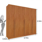 Guarda-roupa Casal Realeza 6 Portas 6 Gavetas Cinamomo - Tcil
