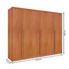 Guarda-roupa Casal Realeza 6 Portas 6 Gavetas Cinamomo - Tcil