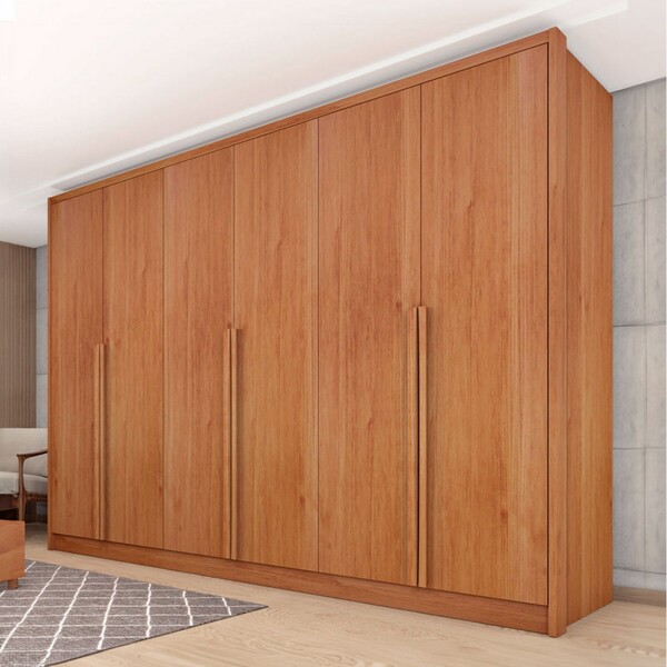 Guarda-roupa Casal Realeza 6 Portas 6 Gavetas Cinamomo - Tcil
