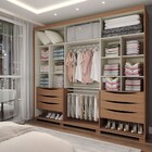 Guarda-roupa Casal Redentor 3 Portas 6 Gavetas Com Espelho Na