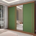 Guarda-roupa Casal Redentor Slim 3 Portas 6 Gavetas Com Espel