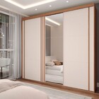 Guarda-roupa Casal Redentor Slim 3 Portas 6 Gavetas Com Espel