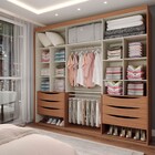 Guarda-roupa Casal Redentor Slim 3 Portas 6 Gavetas Com Espel