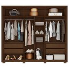 Guarda Roupa Casal Reflecta Com Puxador Em Alumínio 6 Portas