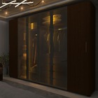 Guarda Roupa Casal Reflecta Led Innova Castanho - Gelius