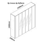 Guarda Roupa Casal Reflecta Led Innova Castanho - Gelius