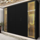 Guarda Roupa Casal Reflecta Led Innova Preto - Gelius