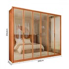 Guarda-roupa Casal Reflex 6 Portas Reflecta 4 Gavetas Freijo