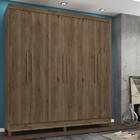 Guarda Roupa Casal Renata 6 Portas 3 Gavetas Ébano Tana Decor