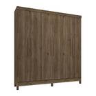 Guarda Roupa Casal Renata 6 Portas 3 Gavetas Ébano Tana Decor