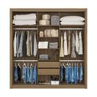 Guarda Roupa Casal Residence Com Espelho 3 Portas 2 Gavetas A