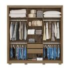 Guarda Roupa Casal Residence Com Pés 3 Portas 2 Gavetas Amend