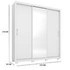 Guarda Roupa Casal Residence Com Pés 3 Portas 2 Gavetas Branc