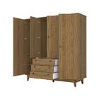 Guarda-roupa Casal Retrô 4 Pt 3 Gv Mel