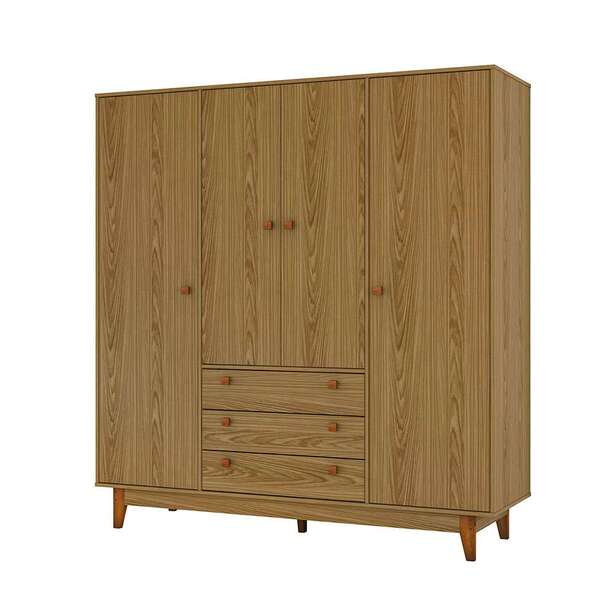 Guarda-roupa Casal Retrô 4 Pt 3 Gv Mel