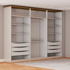 Guarda-roupa Casal Rio Com Espelho 6 Portas 6 Gavetas Off Whi
