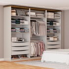 Guarda-roupa Casal Rio Com Espelho 6 Portas 6 Gavetas Off Whi