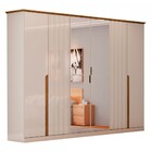 Guarda-roupa Casal Rio Com Espelho 6 Portas 6 Gavetas Off Whi