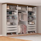 Guarda-roupa Casal Rio Com Espelho 6 Portas 6 Gavetas Off Whi