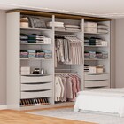 Guarda-roupa Casal Rio Com Espelho 6 Portas 6 Gavetas Off Whi