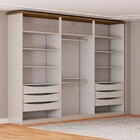 Guarda-roupa Casal Rio Com Espelho 6 Portas 6 Gavetas Off Whi