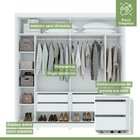 Guarda Roupa Casal Ripado 2 Portas 4 Gavetas Com Pés Upper Ye