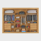 Guarda Roupa Casal Ripado 3 Portas 6 Gavetas - York-peroba -