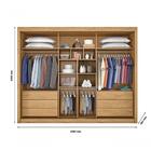 Guarda Roupa Casal Ripado 6 Gavetas Com Espelho - Veneza -  M